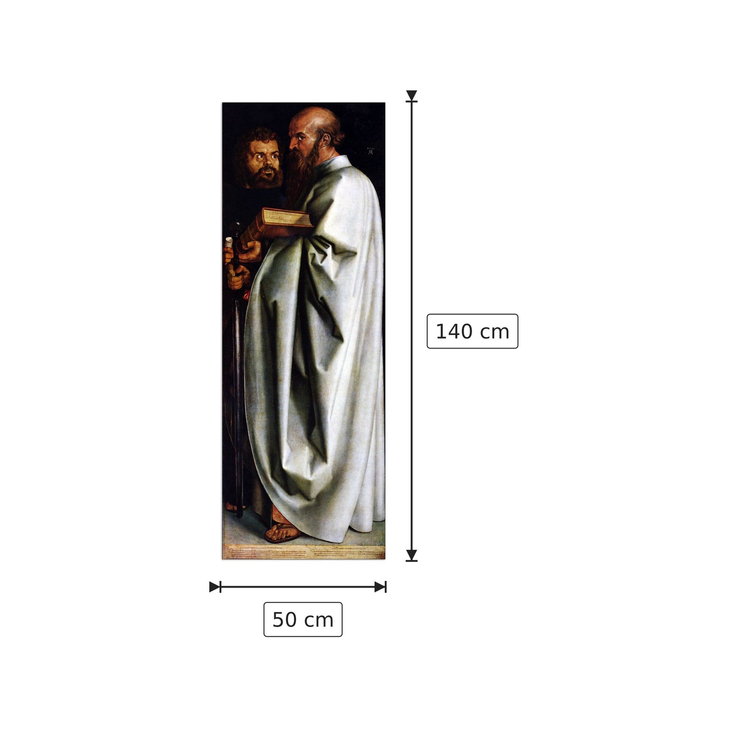 I santi Paolo e Marco - Albrecht Dürer - cm 50x140 - Pannello in MDF