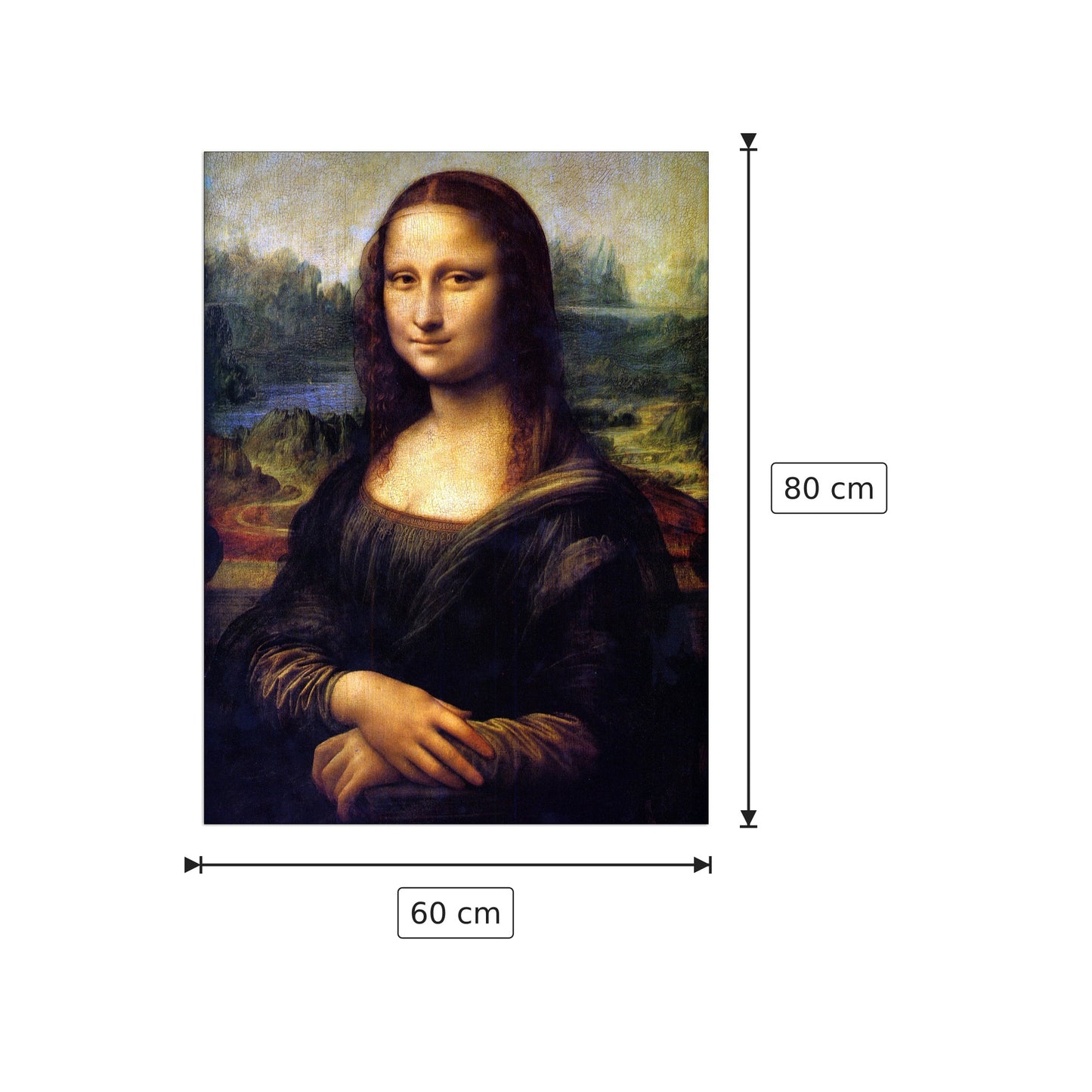 Gioconda - Da Vinci Leonardo - cm 60x80 - Pannello in MDF