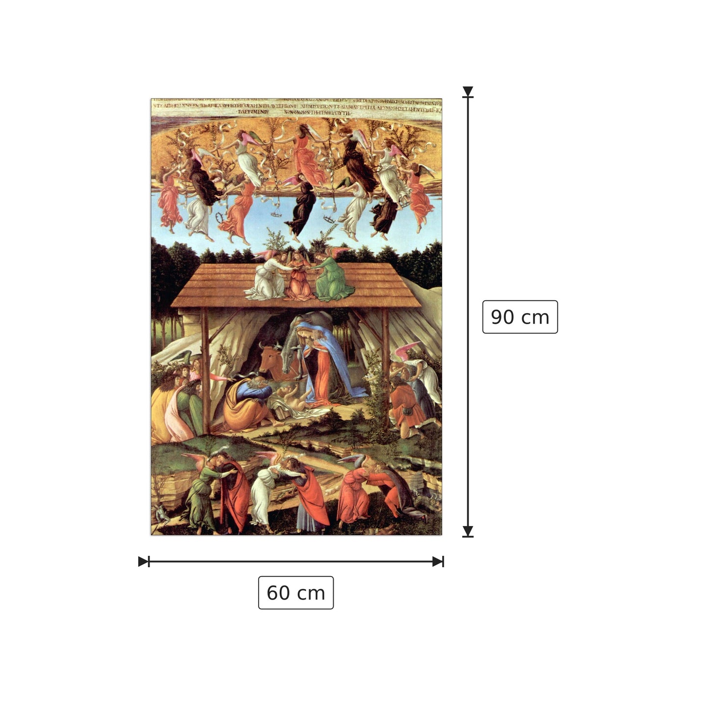 Natività - Botticelli Sandro - cm 60x90 - Pannello in MDF