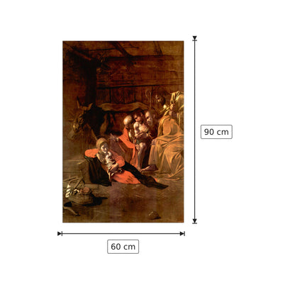 Adorazione dei pastori - Caravaggio - cm 60x90 - Pannello in MDF