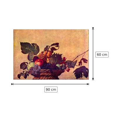 Canestro di frutta - Caravaggio - cm 90x60 - Pannello in MDF