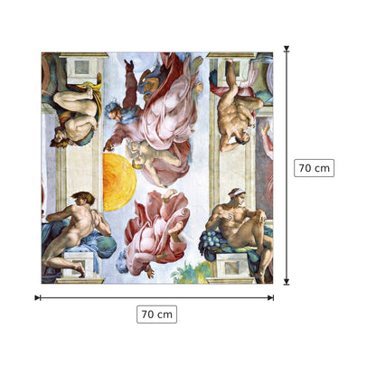 Creazione degli astri - Buonarotti Michelangelo - cm 70x70 - Pannello in MDF