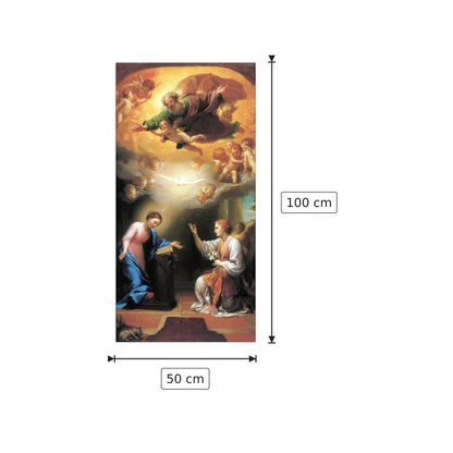 Annunciazione - Sanzio Raffaello - cm 50x100 - Pannello in MDF