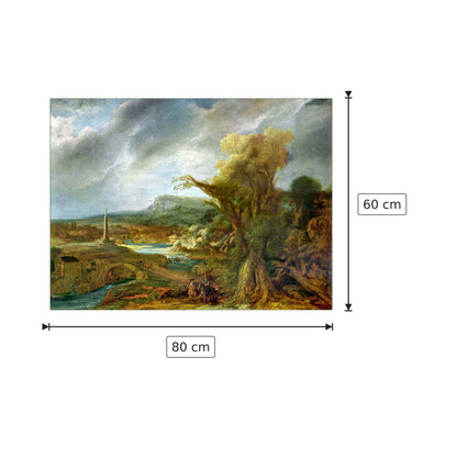Paesaggio con obelisco - Rembrandt - cm 80x60 - Pannello in MDF