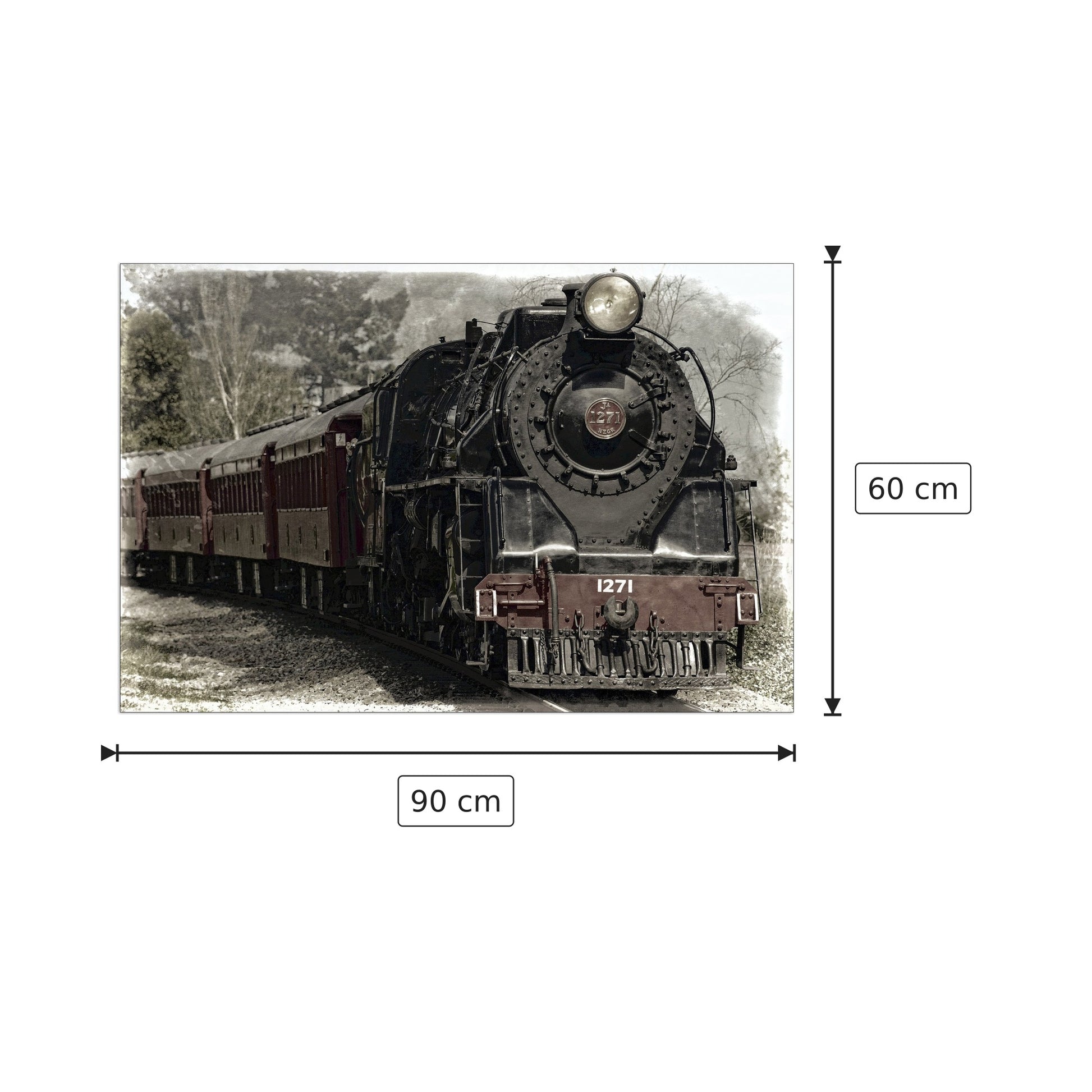 Locomotiva - Art Studio - cm 90x60 - Pannello in MDF