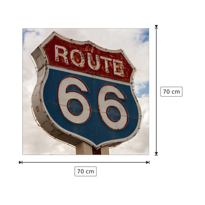 Route 66 - Art Studio - cm 70x70 - Pannello in MDF