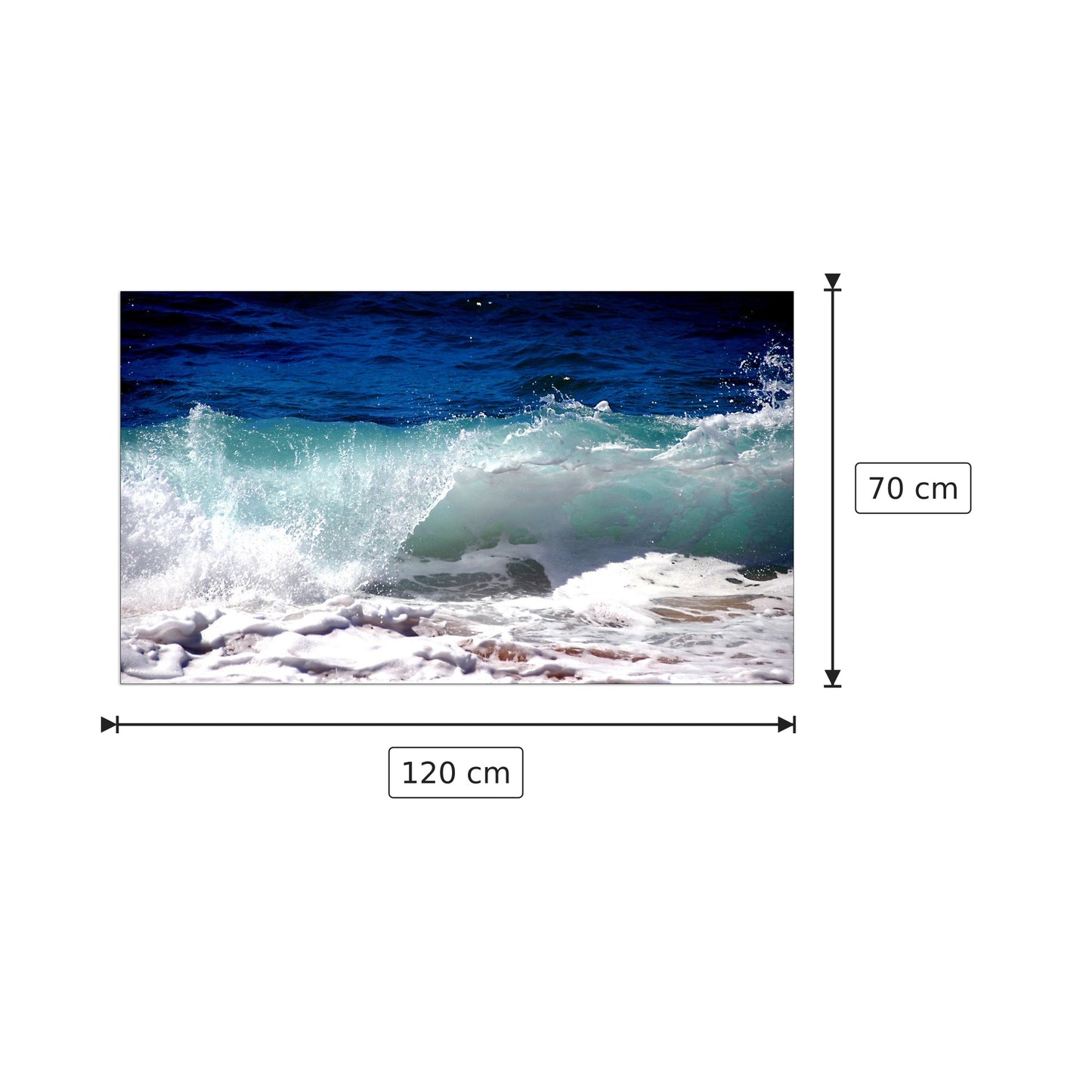 onda - Art Studio - cm 120x70 - Pannello in MDF