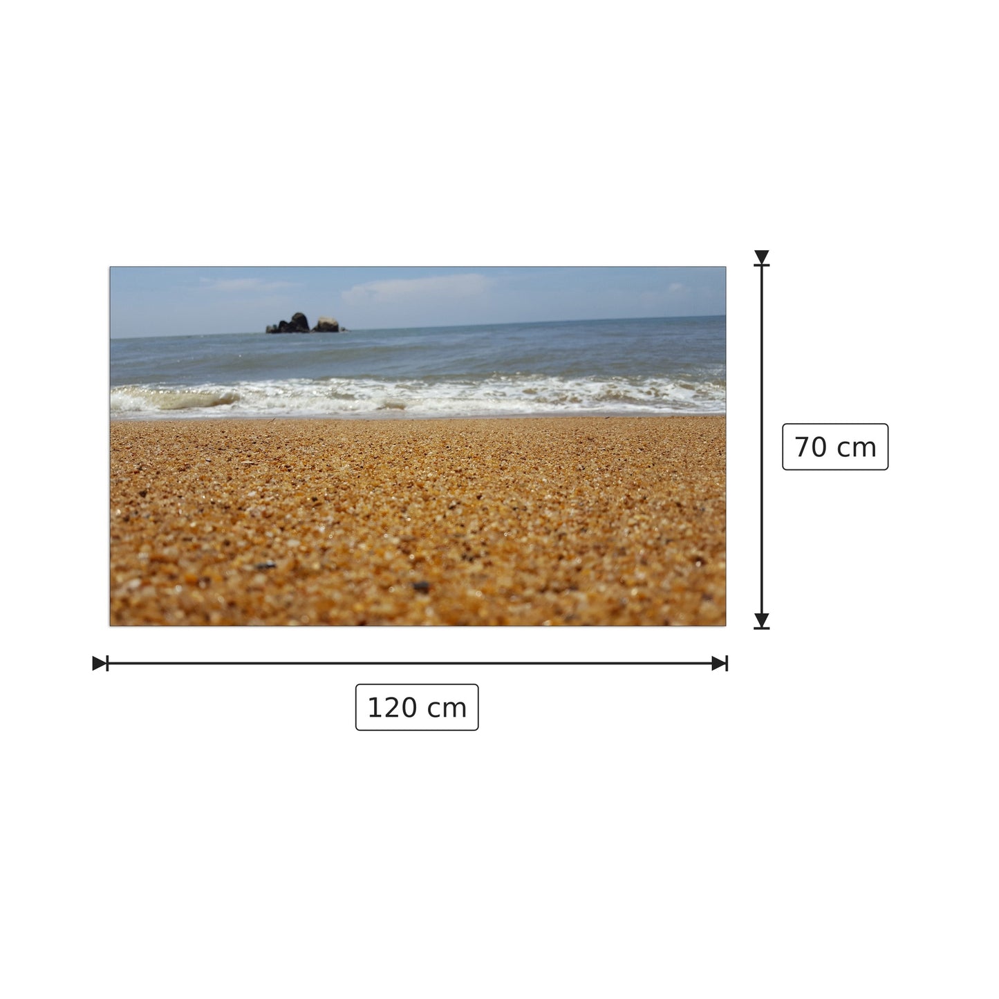 spiaggia - Art Studio - cm 120x70 - Pannello in MDF