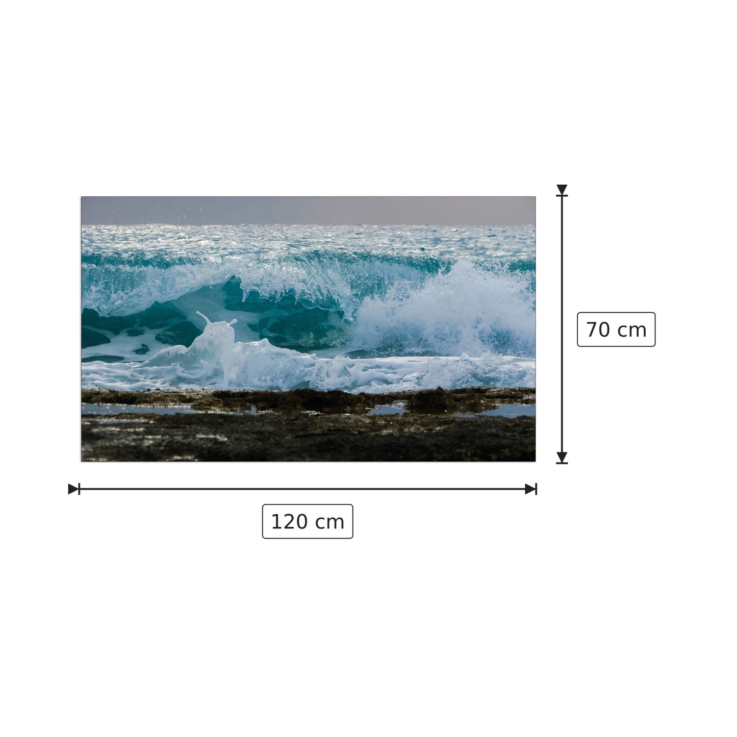 onda - Art Studio - cm 120x70 - Pannello in MDF