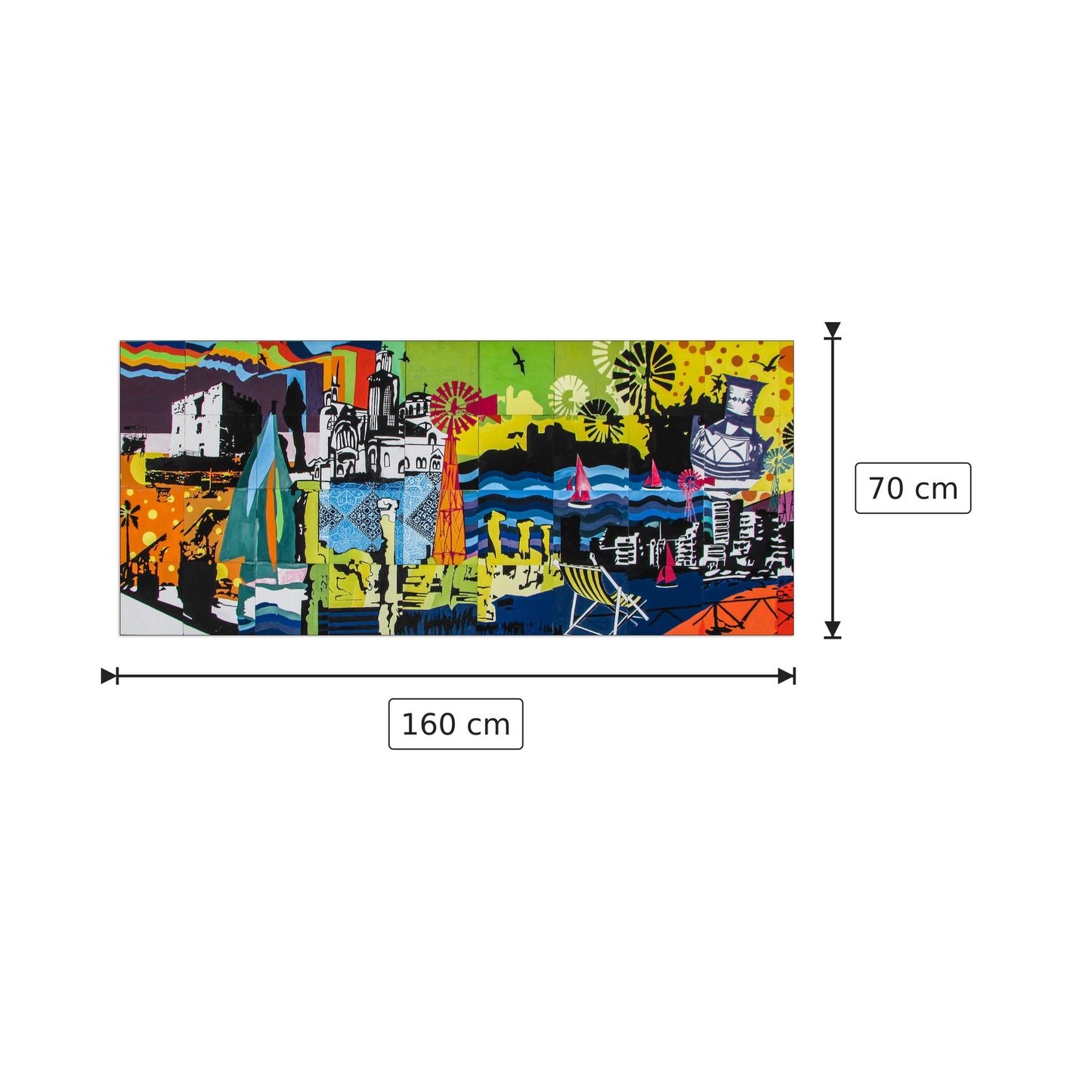 Cipro - Art Studio - cm 160x70 - Pannello in MDF