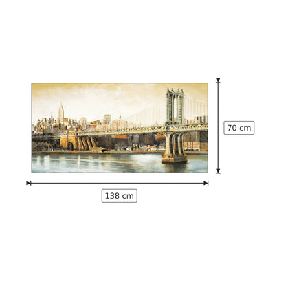 Vista del ponte di Manhattan - DANIELS - cm 138x70 - Pannello in MDF