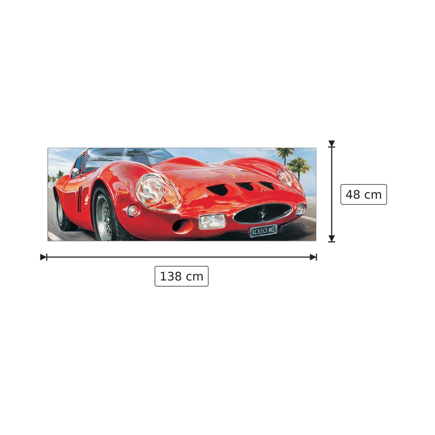 Sport Corsa - BROOK - cm 138x48 - Pannello in MDF