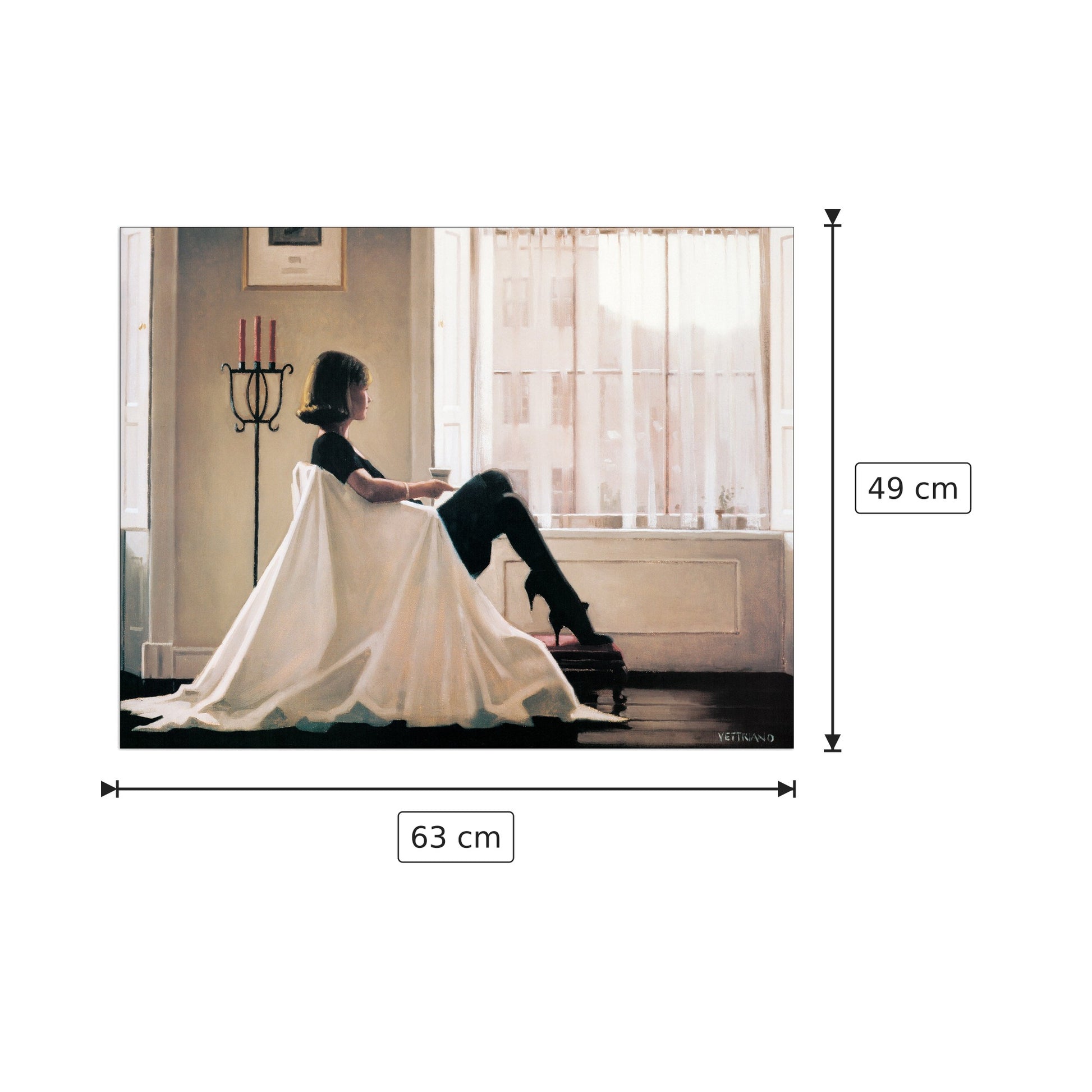 Nei tuoi pensieri - VETTRIANO - cm 63x49 - Pannello in MDF