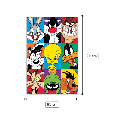 Looney Tunes - NULL - cm 61x91 - Pannello in MDF
