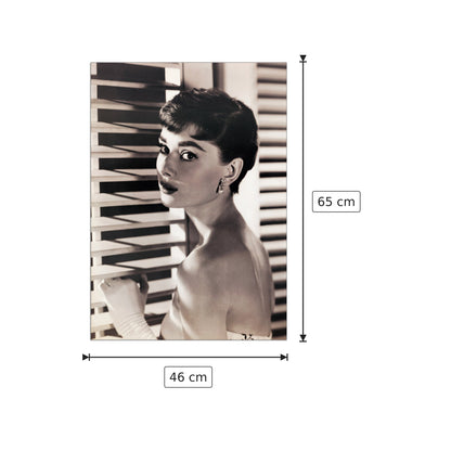 Audrey Hepburn - cm 46x65 - Pannello in MDF