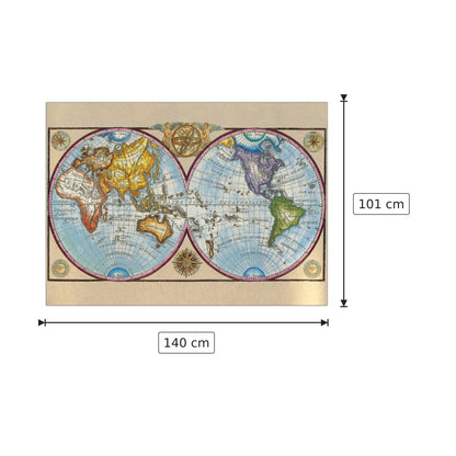 Mappamondo - NULL - cm 140x101 - Pannello in MDF