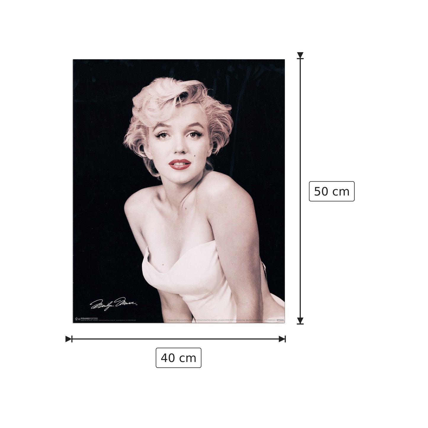Marilyn Monroe, labbra rosse - NULL - cm 40x50 - Pannello in MDF