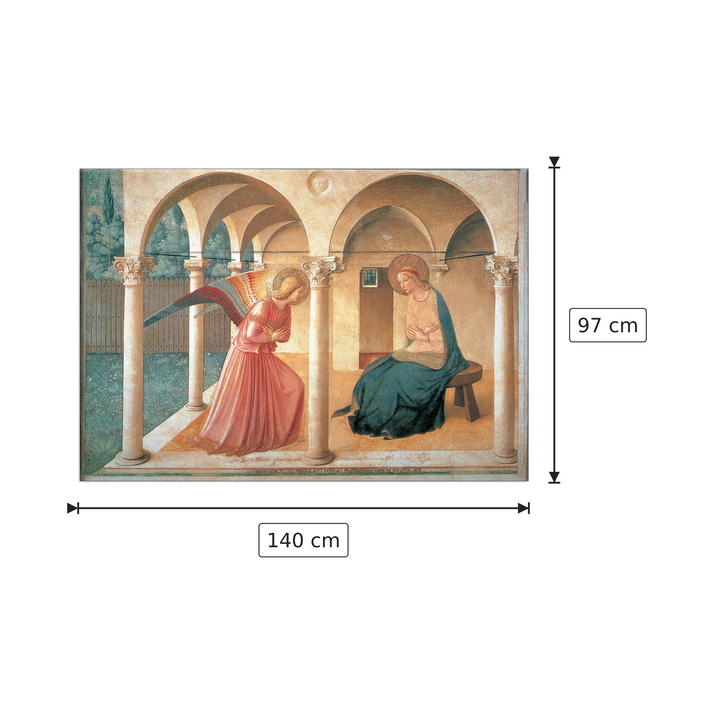Annunciazione - BEATO ANGELICO - cm 140x97 - Pannello in MDF
