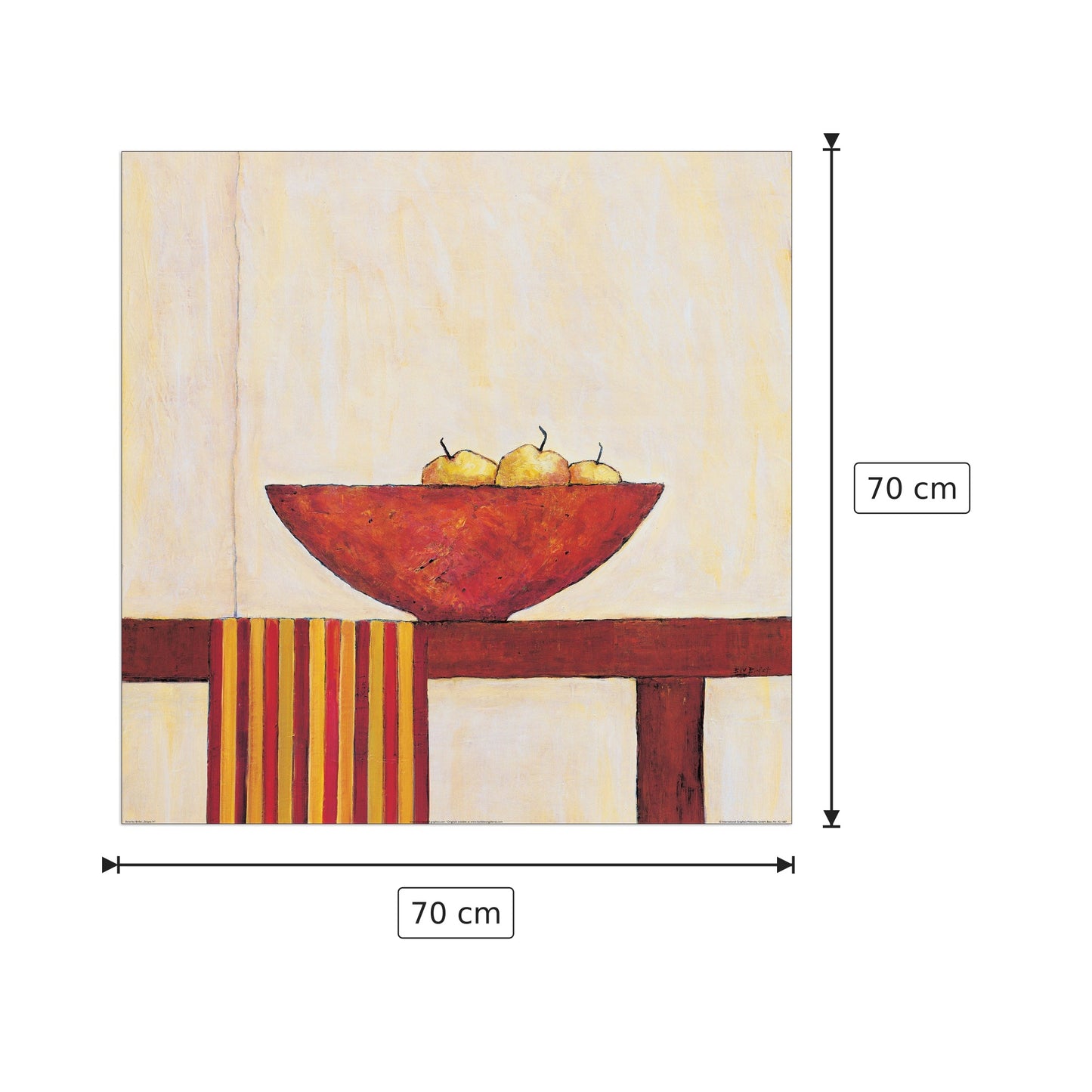 Strisce IV - BINFET - cm 70x70 - Pannello in MDF