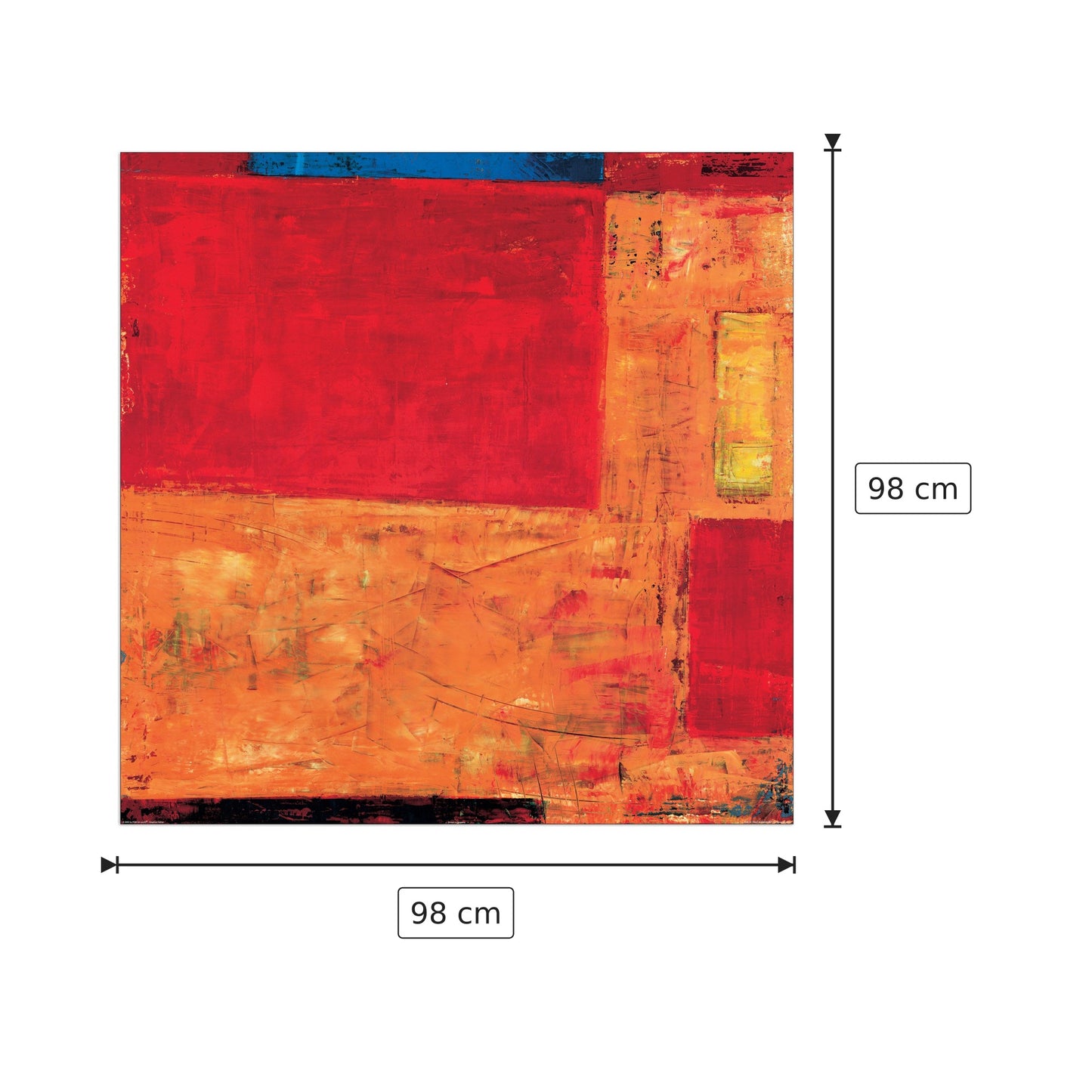 Arancione in contrasto - BOHNEKAMP - cm 98x98 - Pannello in MDF