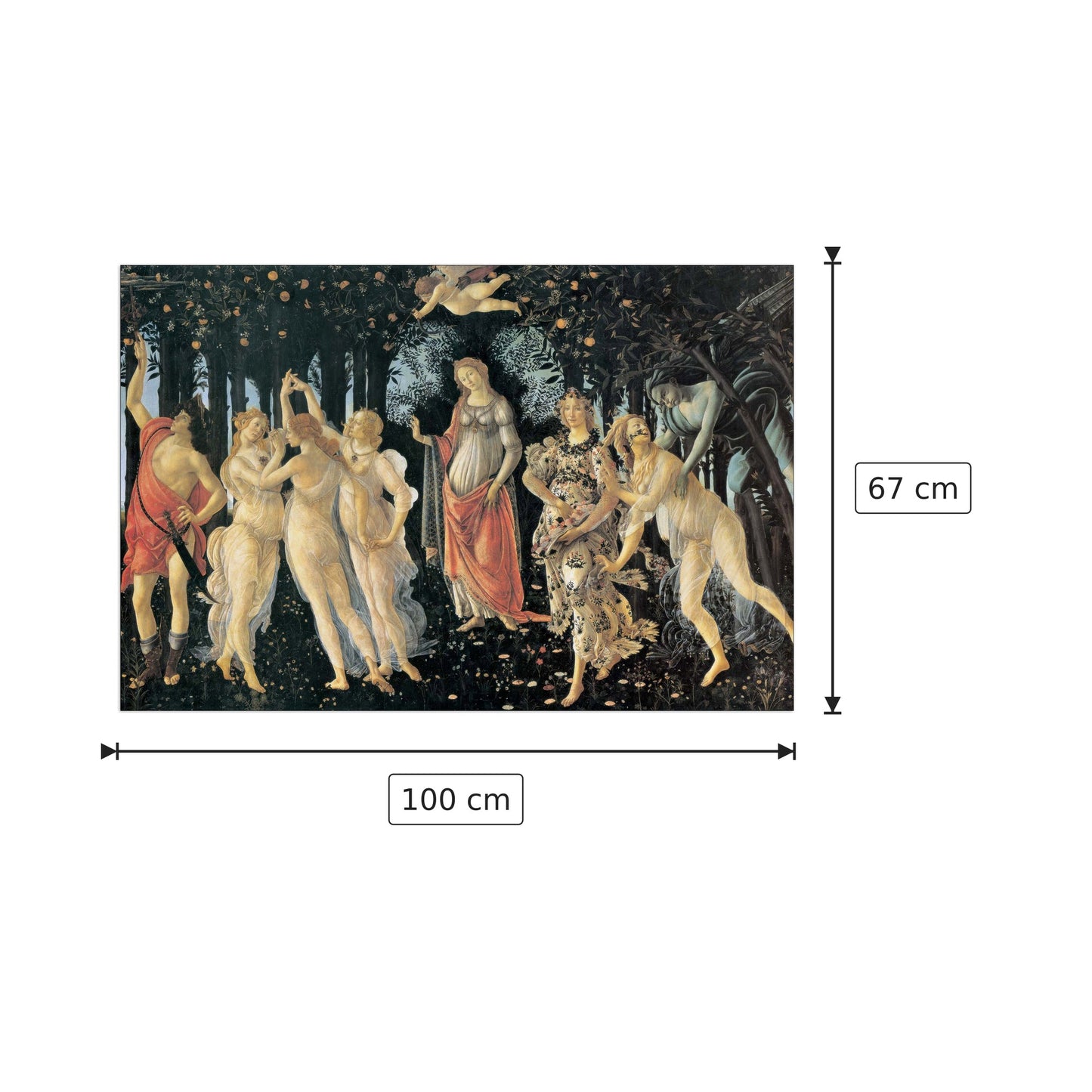 La primavera - BOTTICELLI - cm 100x67 - Pannello in MDF