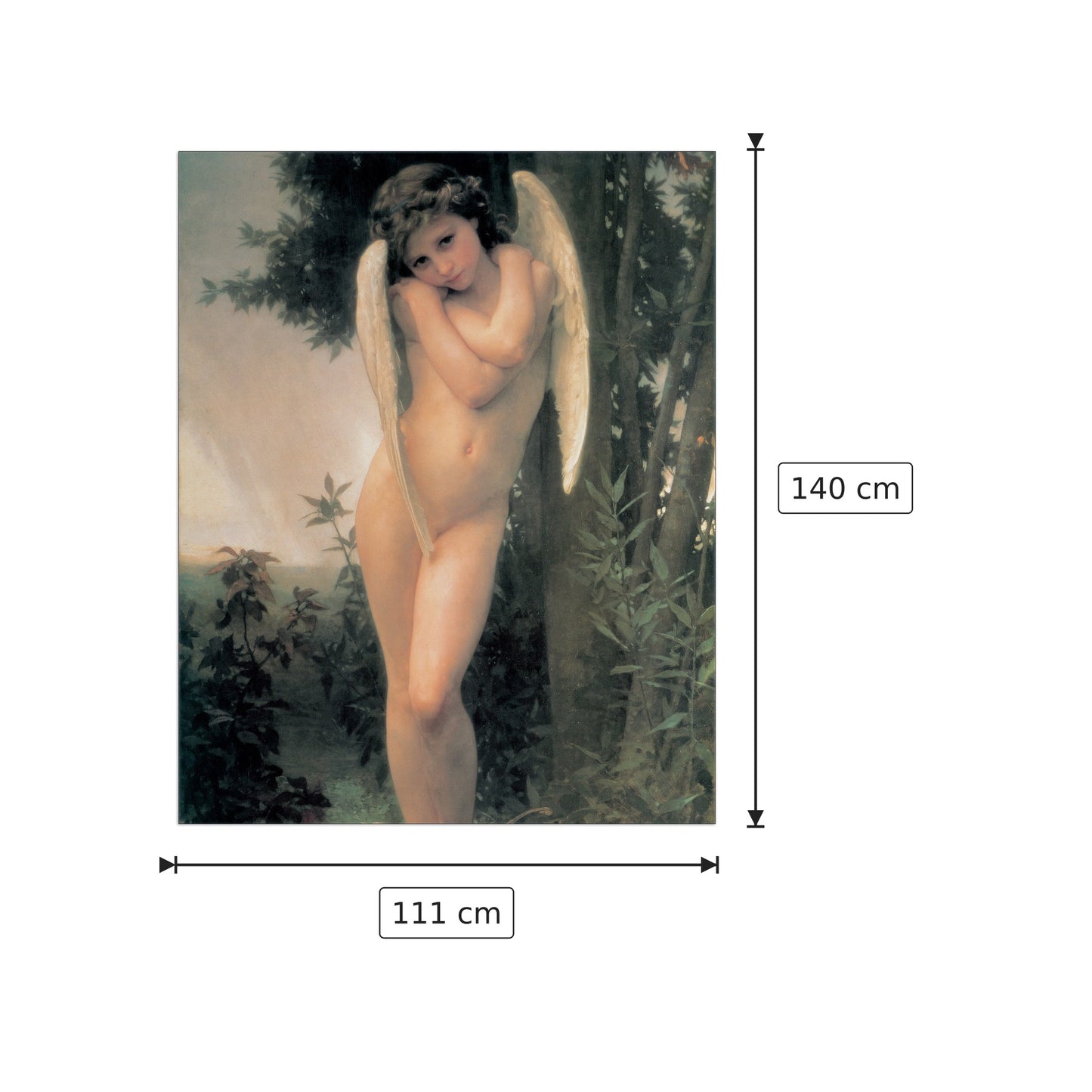 Cupido - BOUGUEREAU - cm 111x140 - Pannello in MDF