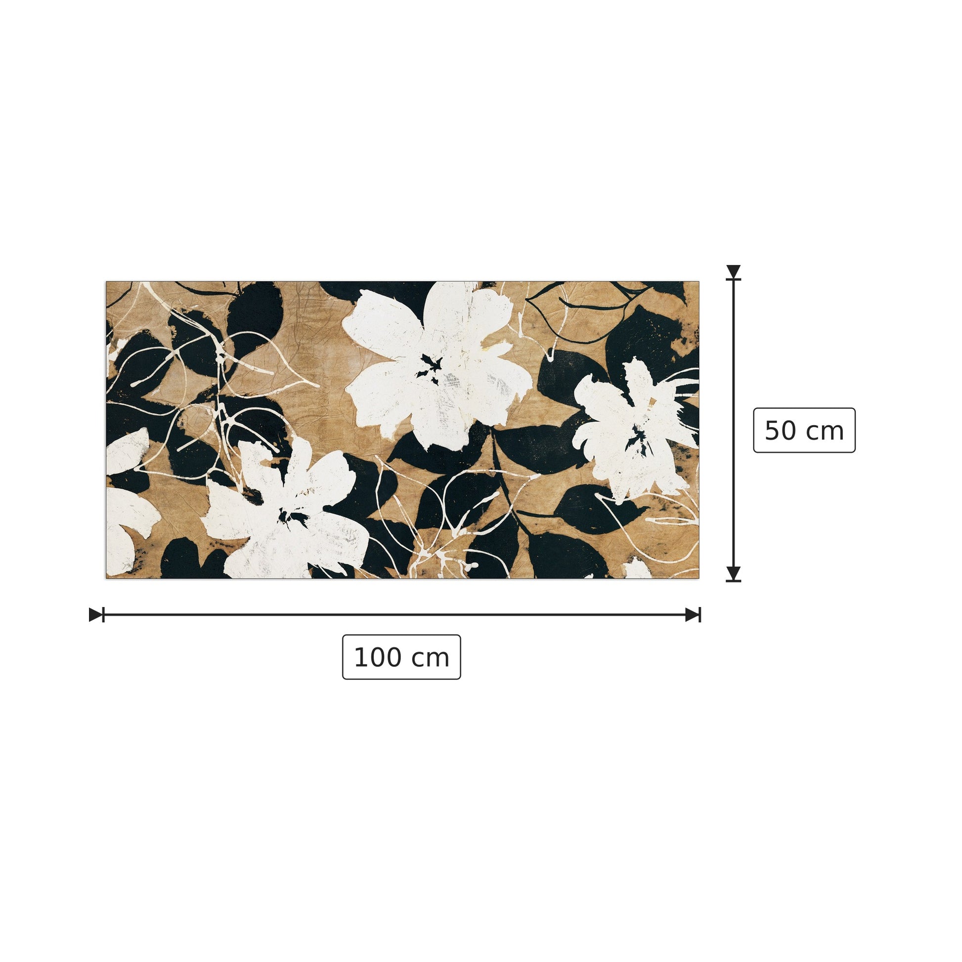 Insieme di fiori - CAILLER - cm 100x50 - Pannello in MDF