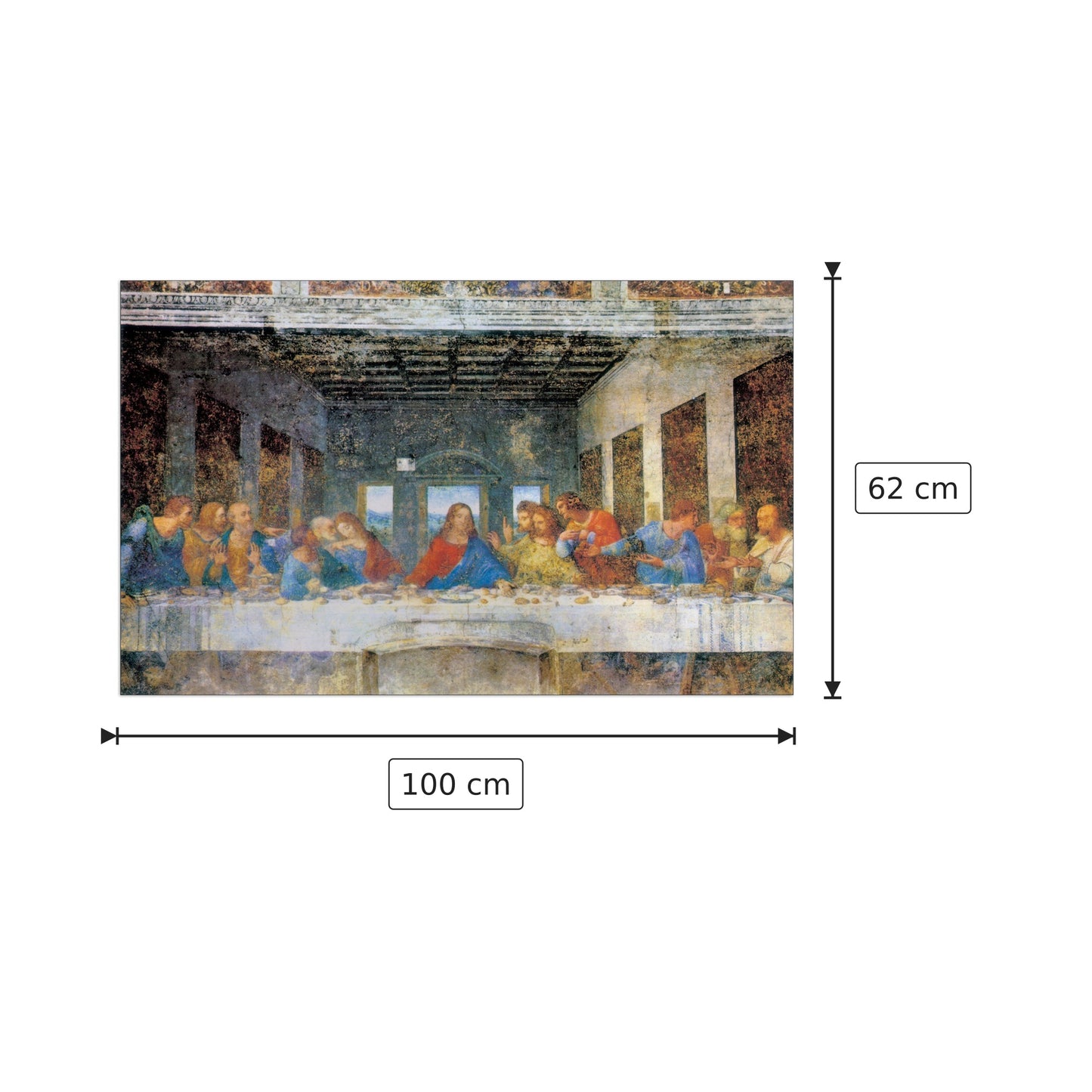L'Ultima Cena (ieri) - DA VINCI - cm 100x62 - Pannello in MDF