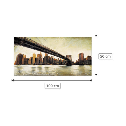 Veduta del ponte di Brooklyn - DANIELS - cm 100x50 - Pannello in MDF