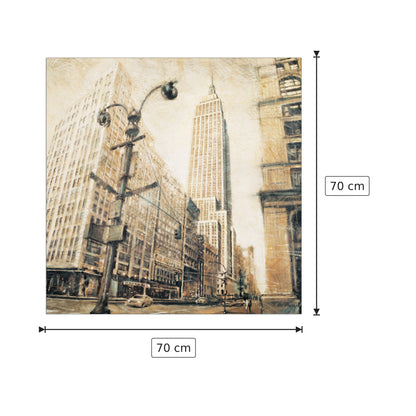 Empire State Building da Madison Avenue - DANIELS - cm 70x70 - Pannello in MDF