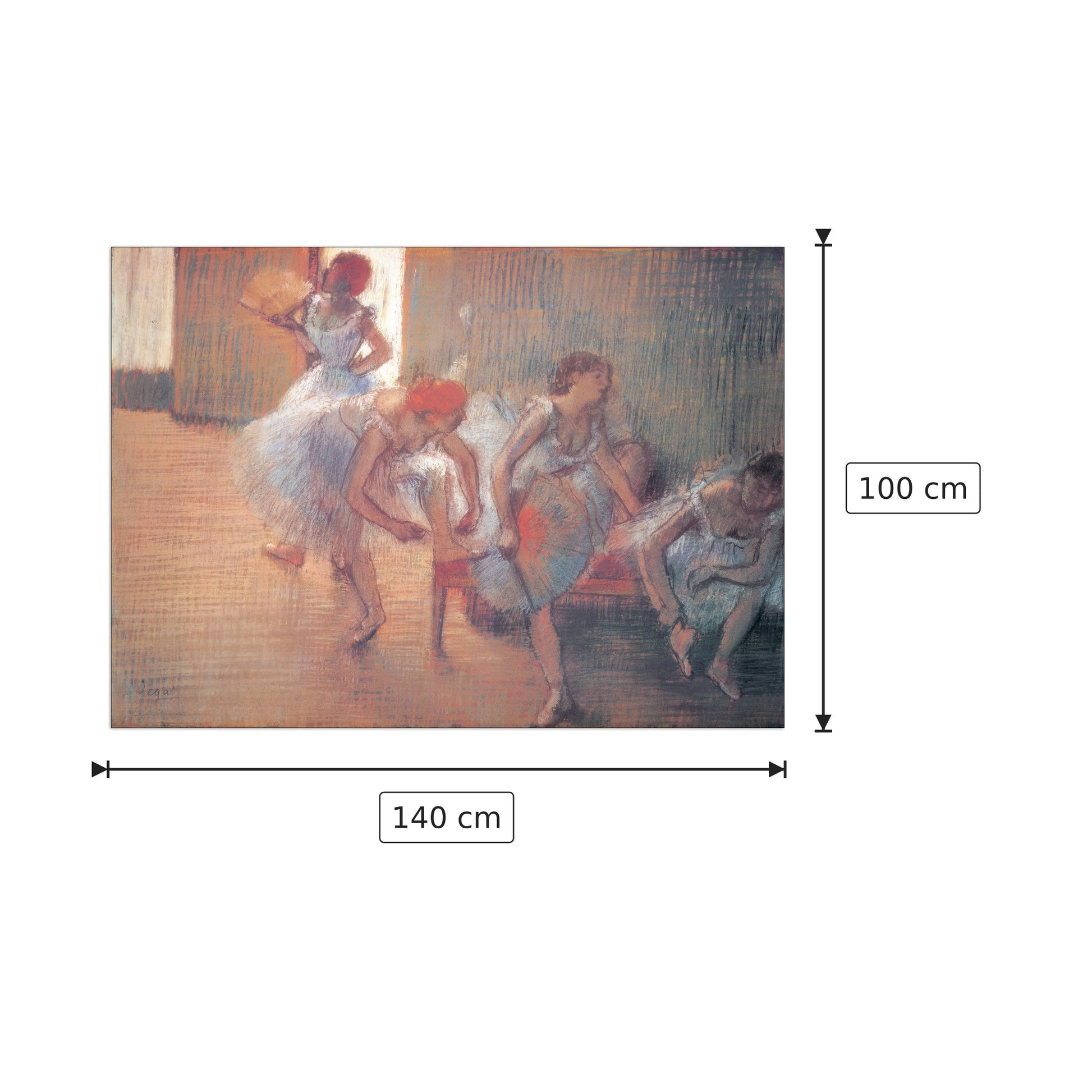 Ballerine - DEGAS - cm 140x100 - Pannello in MDF