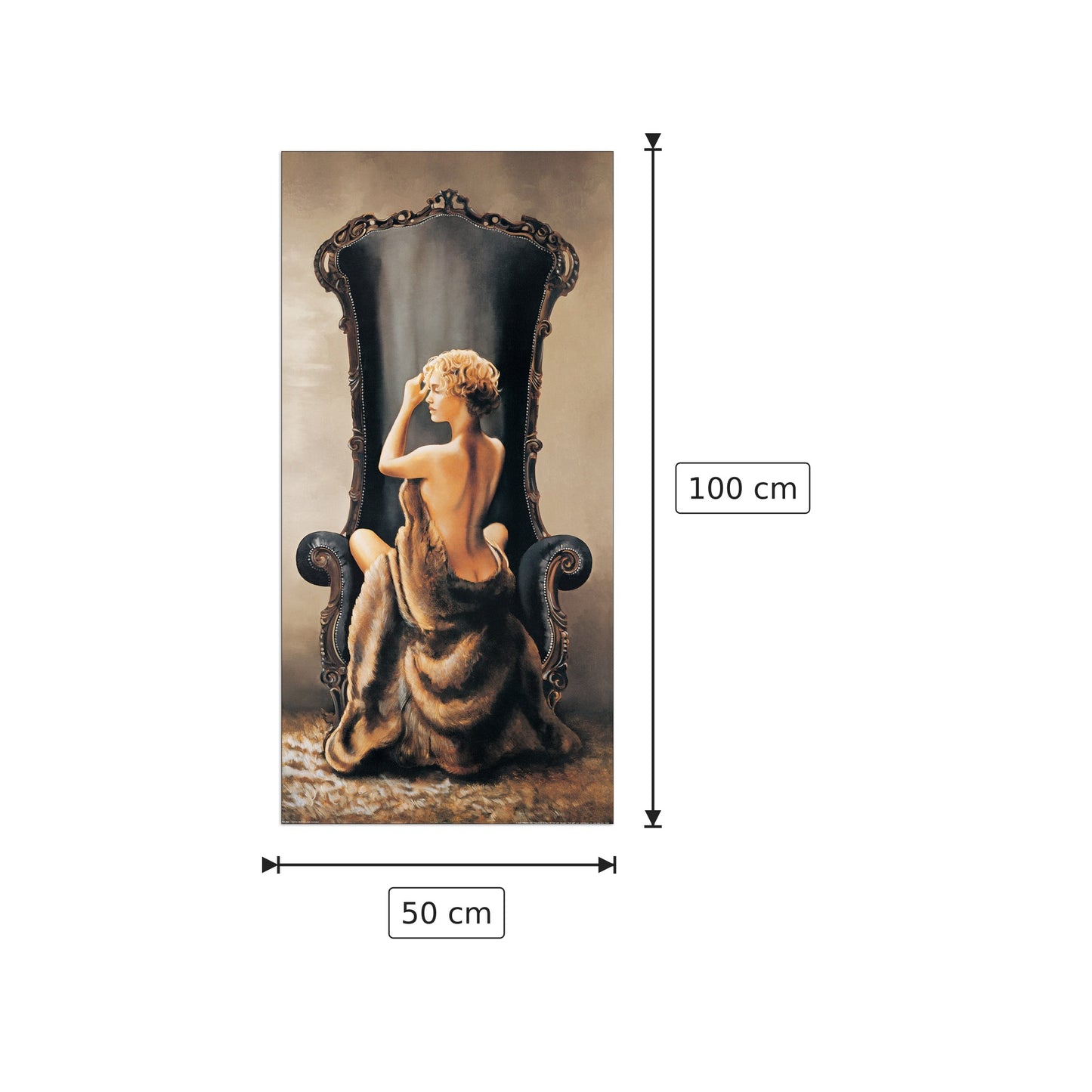 Bellezza seduta - DI SCENZA - cm 50x100 - Pannello in MDF
