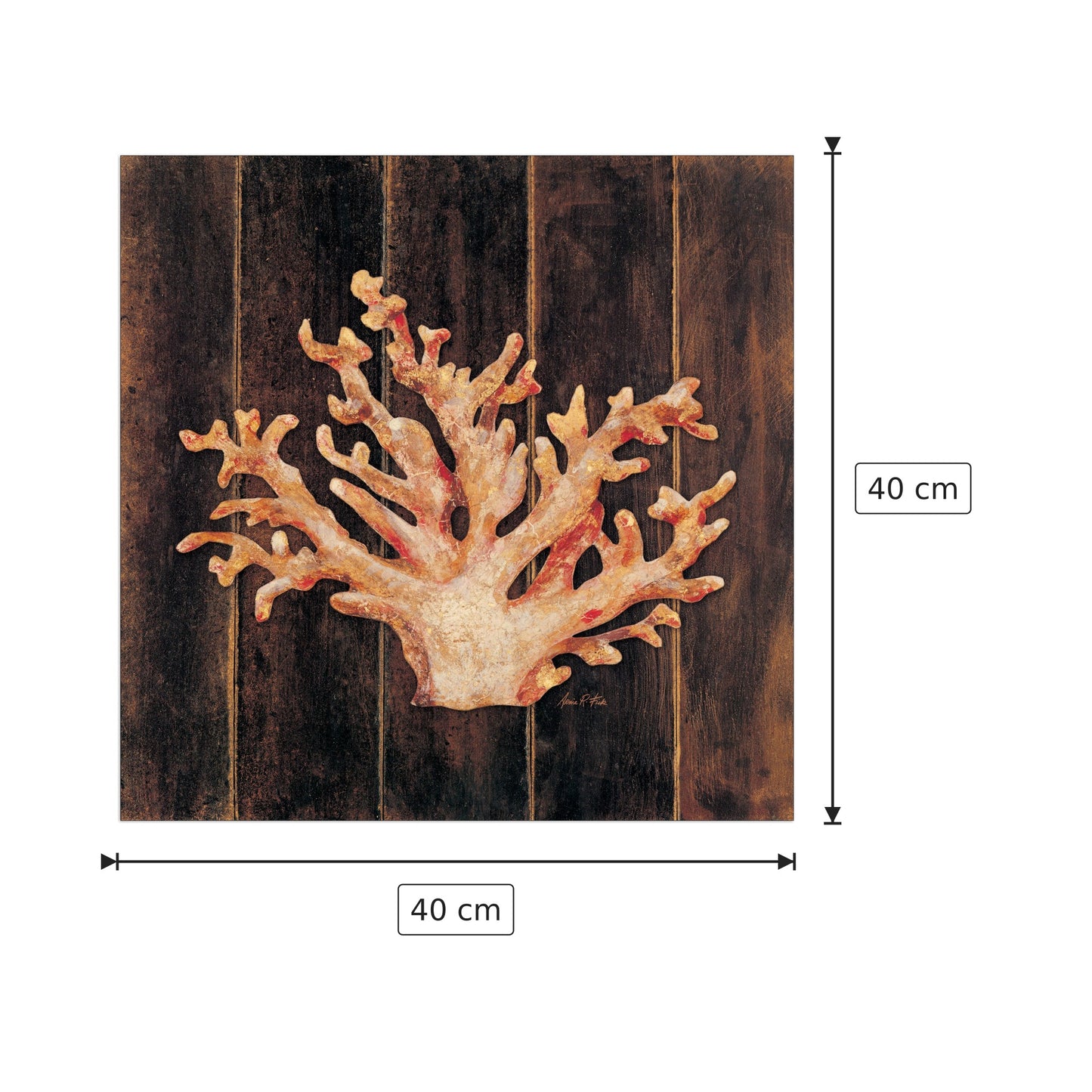 Corallo marino - FISK - cm 40x40 - Pannello in MDF