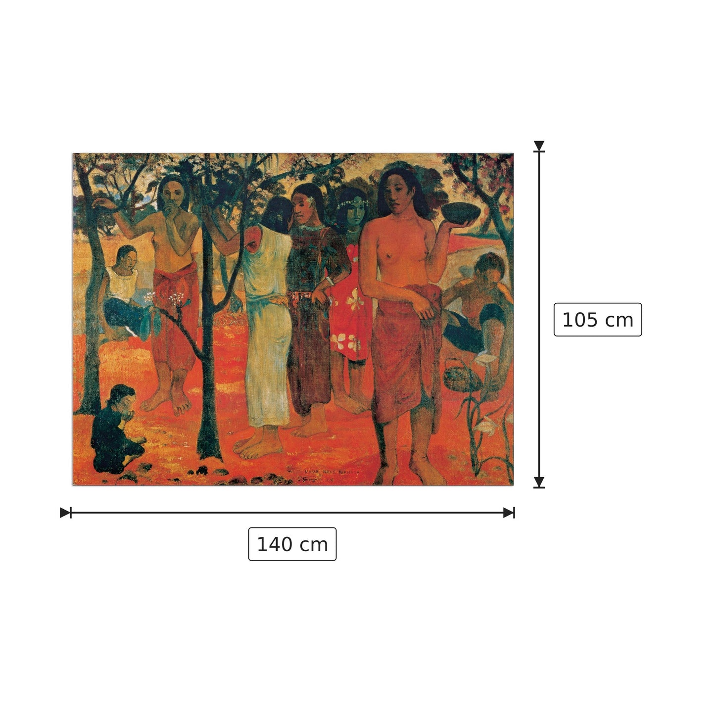 Nave nave mamana - GAUGUIN - cm 140x105 - Pannello in MDF