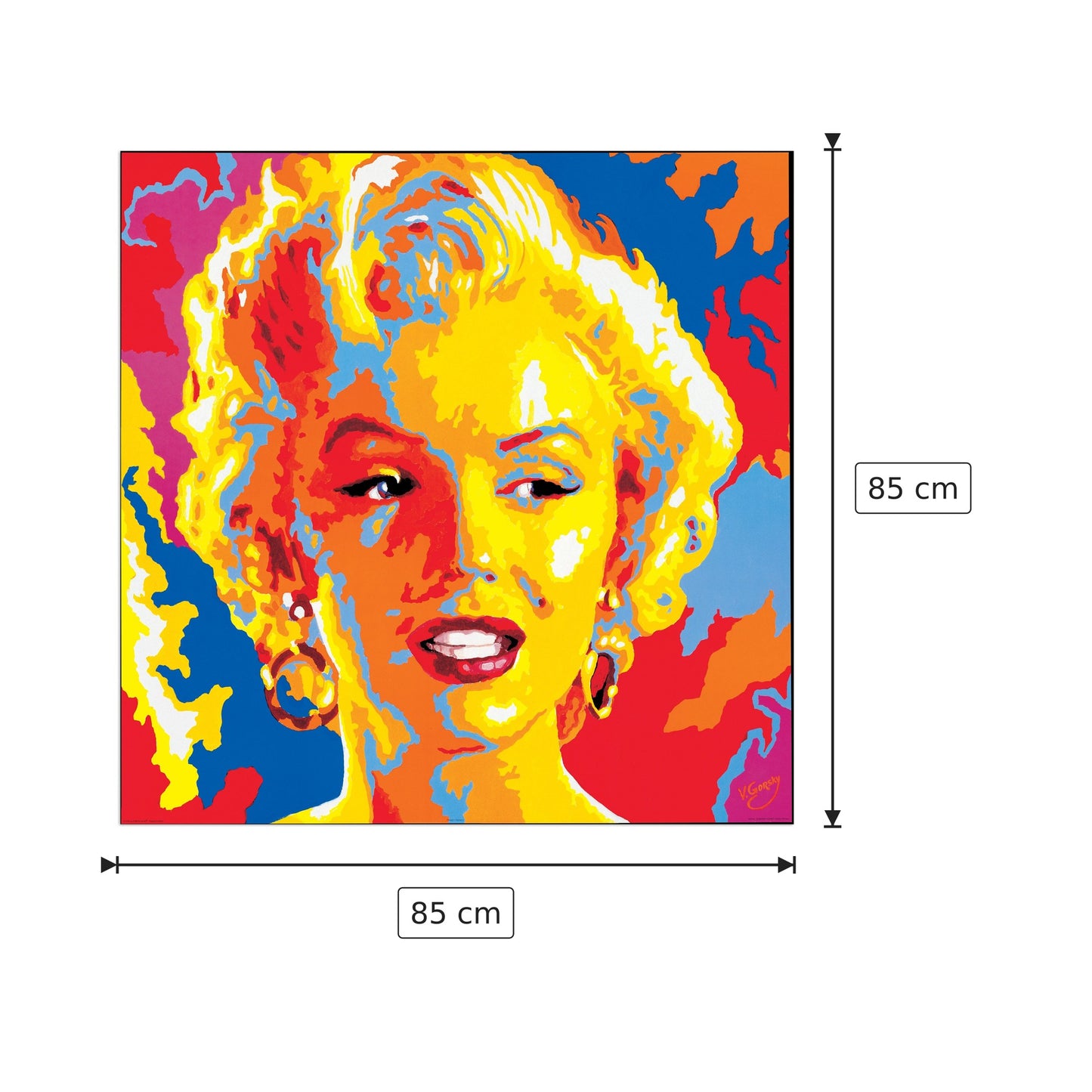 Marilyn Monroe - GORSKY - cm 85x85 - Pannello in MDF