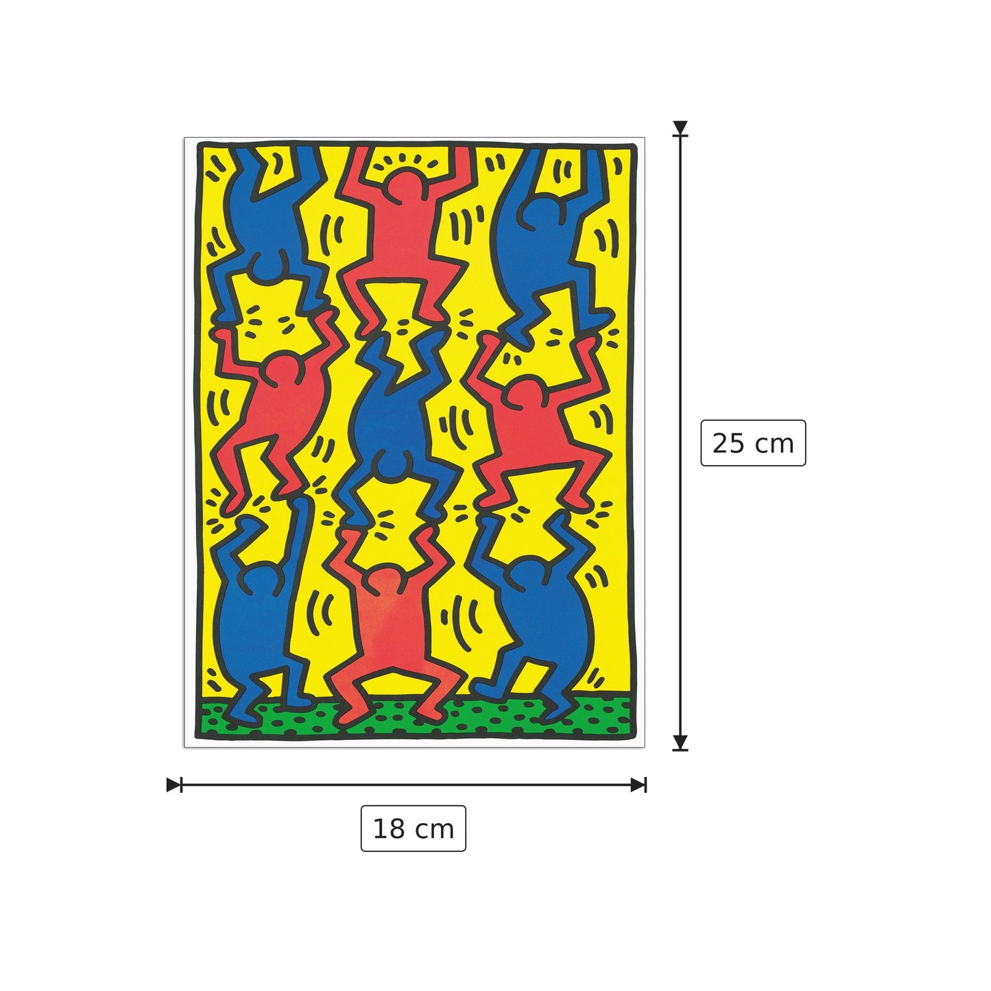 Senza titolo, AIDS Update - HARING - cm 18x25 - Pannello in MDF