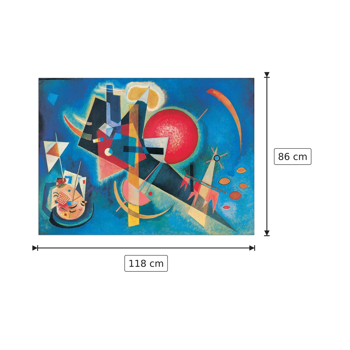 Nel blu - KANDINSKY - cm 118x86 - Pannello in MDF