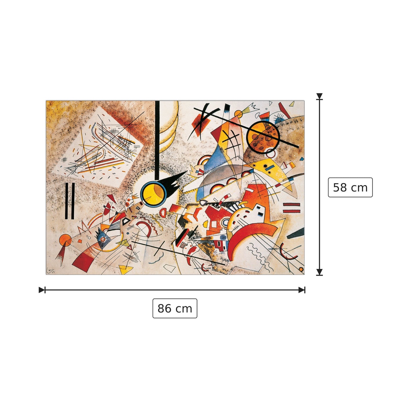 Senza titolo, 1923 - KANDINSKY - cm 86x58 - Pannello in MDF