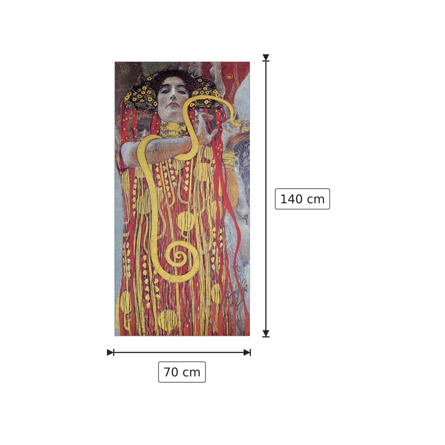 Igea - KLIMT - cm 70x140 - Pannello in MDF