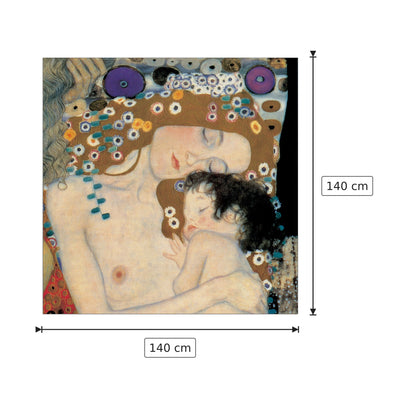 Madre e bambino, dettaglio - KLIMT - cm 140x140 - Pannello in MDF