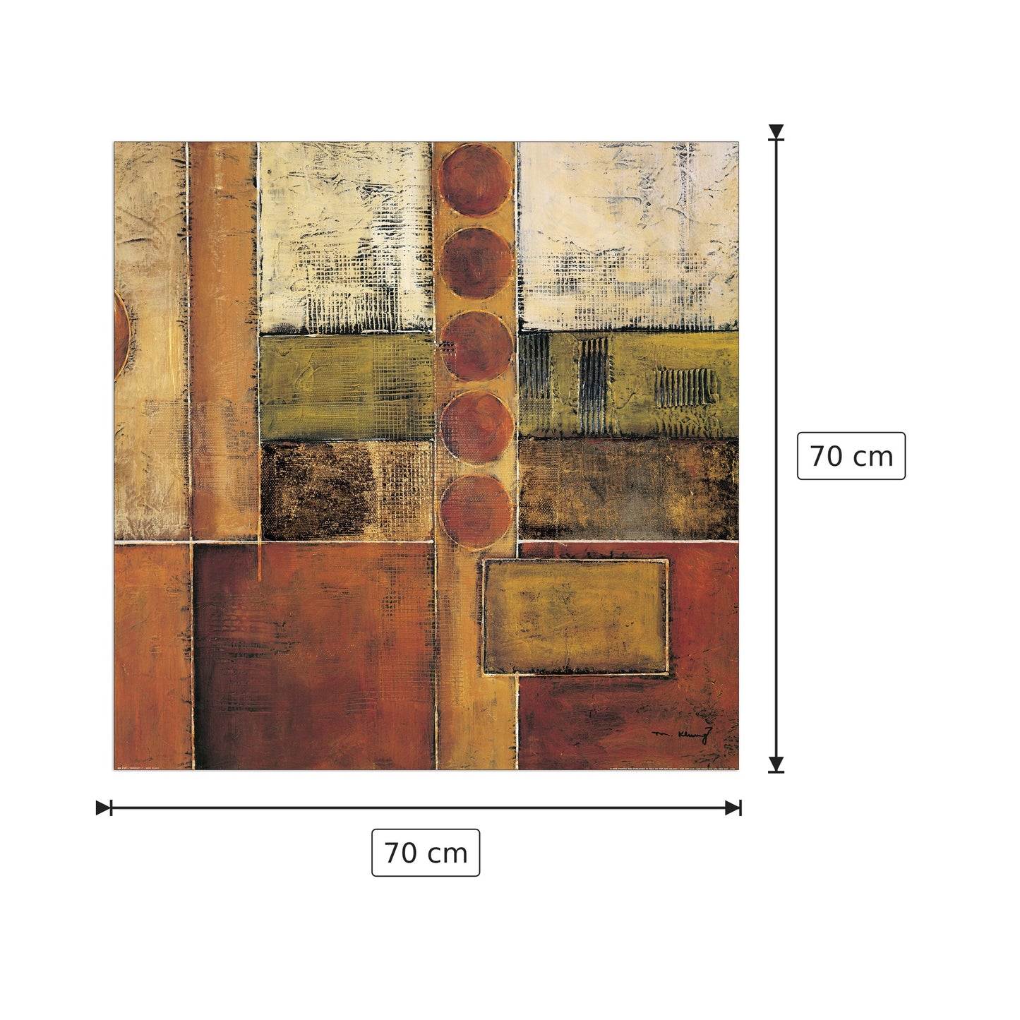 Diversità I - KLUNG - cm 70x70 - Pannello in MDF