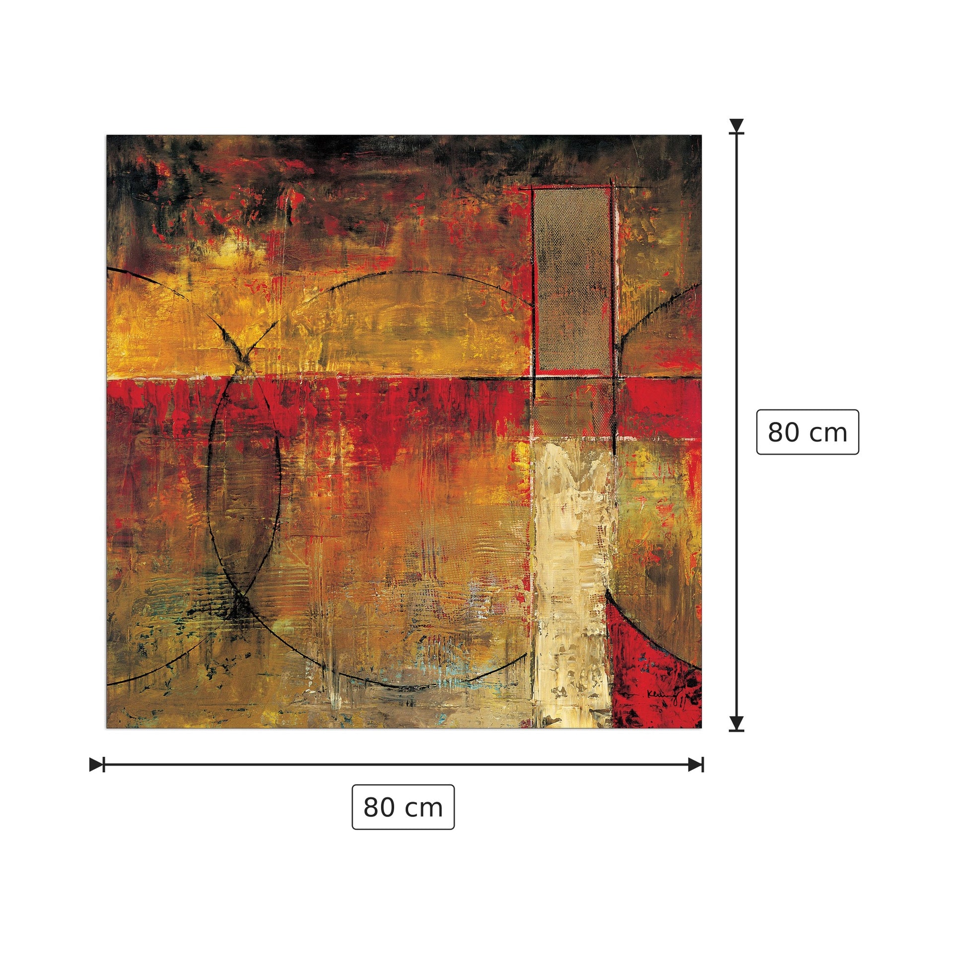 Movimento I - KLUNG - cm 80x80 - Pannello in MDF
