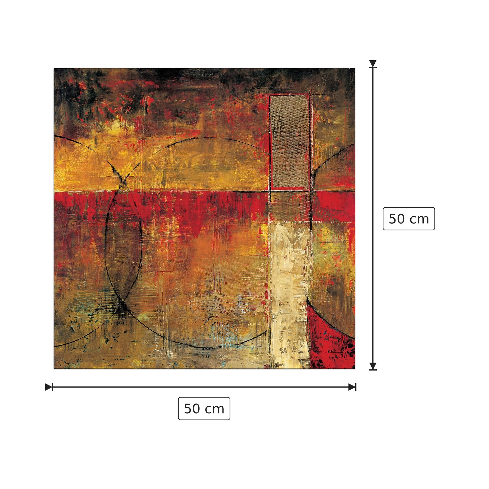 Movimento I - KLUNG - cm 50x50 - Pannello in MDF