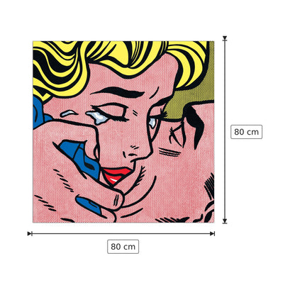 Kiss - LICHTENSTEIN - cm 80x80 - Pannello in MDF