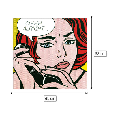 Ohhh... Alright..., 1964 - LICHTENSTEIN - cm 61x58 - Pannello in MDF