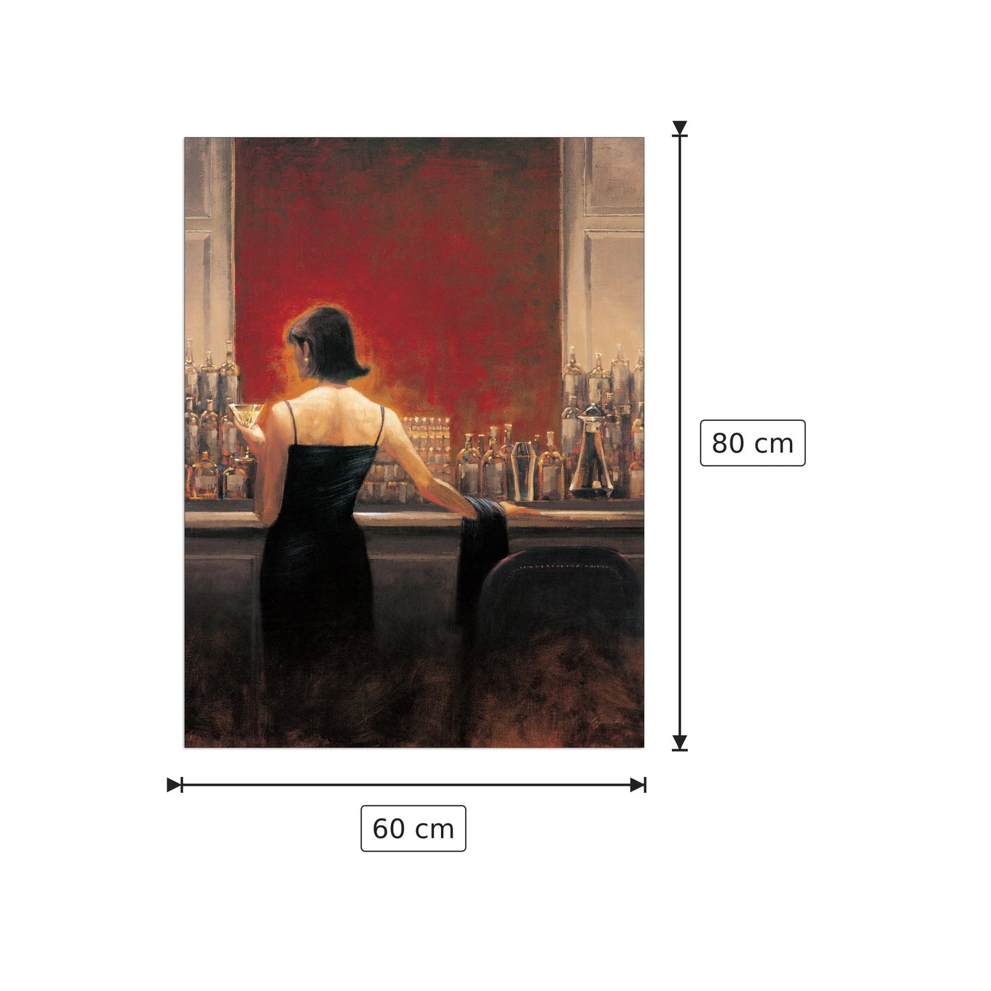 Lounge serale - LYNCH - cm 60x80 - Pannello in MDF