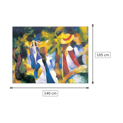 Ragazze sotto gli alberi - MACKE - cm 140x105 - Pannello in MDF