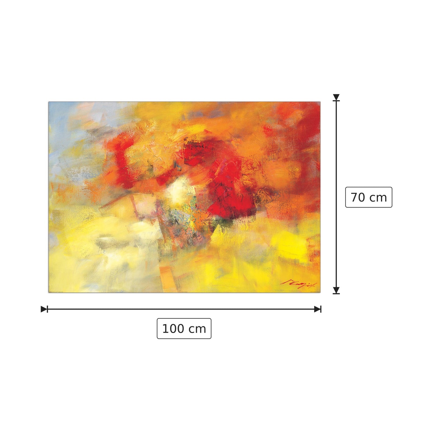Colore II - MADJID - cm 100x70 - Pannello in MDF