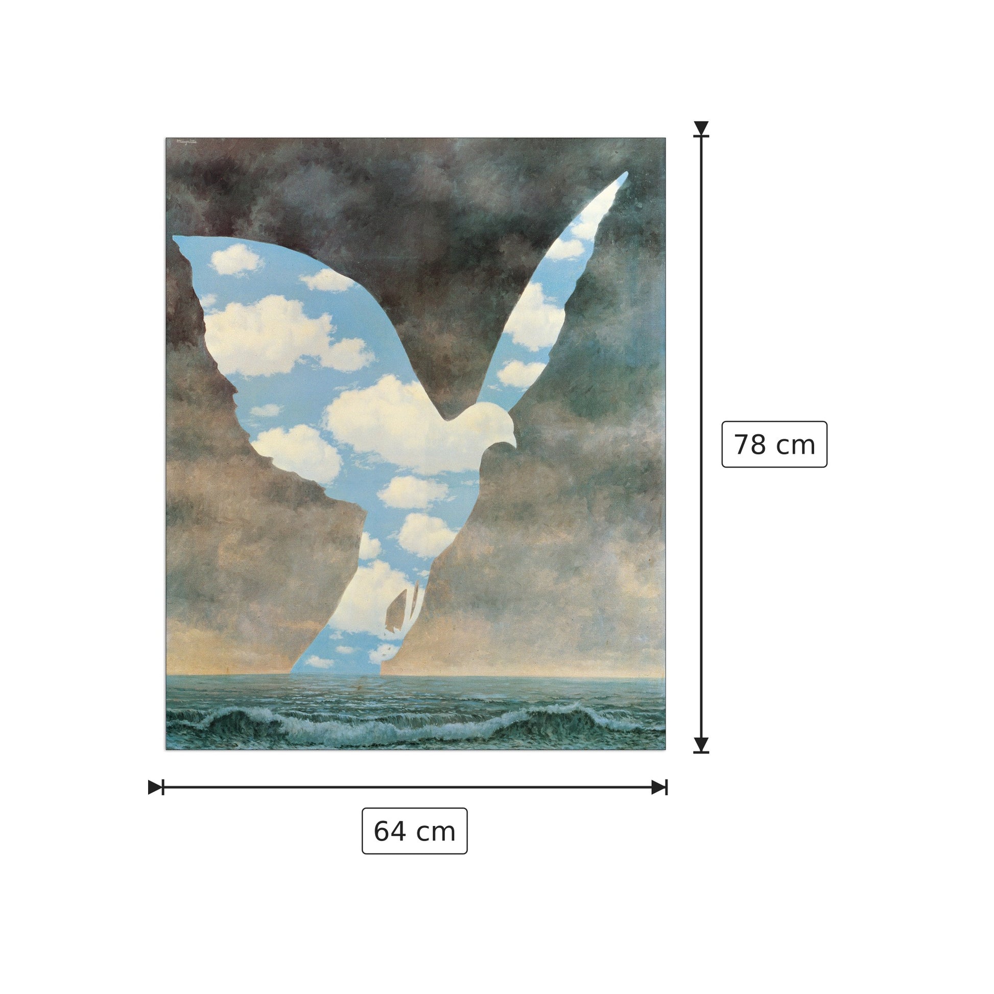 La Grande Famiglia - MAGRITTE - cm 64x78 - Pannello in MDF