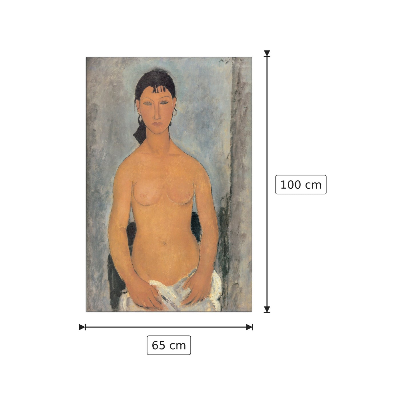 Elvira - MODIGLIANI - cm 65x100 - Pannello in MDF